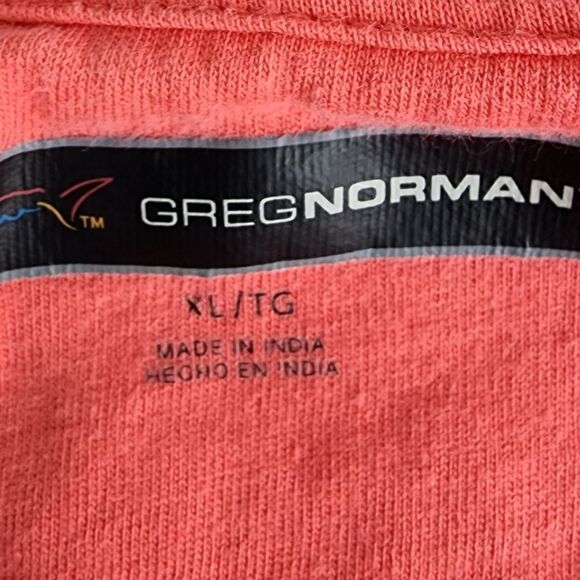 GREG NORMAN BASIC CREW NECK POCKET TEE SIZE XL CORAL COLOR - Picture 6 of 7